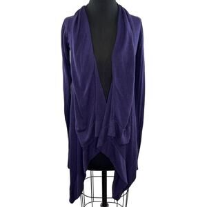 Lululemon Purple Live Healthy Knit Wrap Cardigan Sweater Bamboo Tencel Size 6